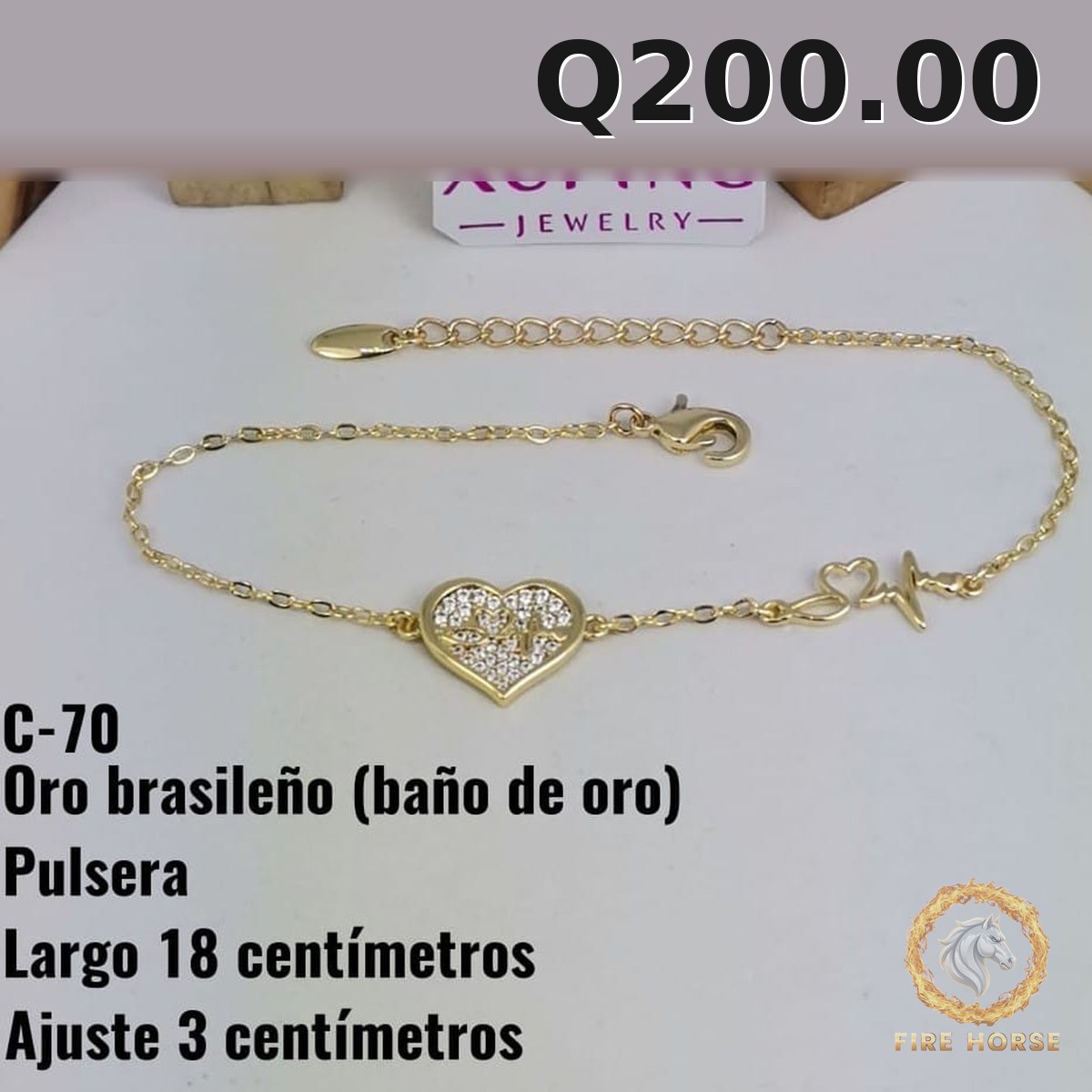 Pulsera C-70 · Largo 18 cm
