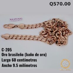 Cadena C-205 · Largo 60 cm / Ancho 9.5 mm