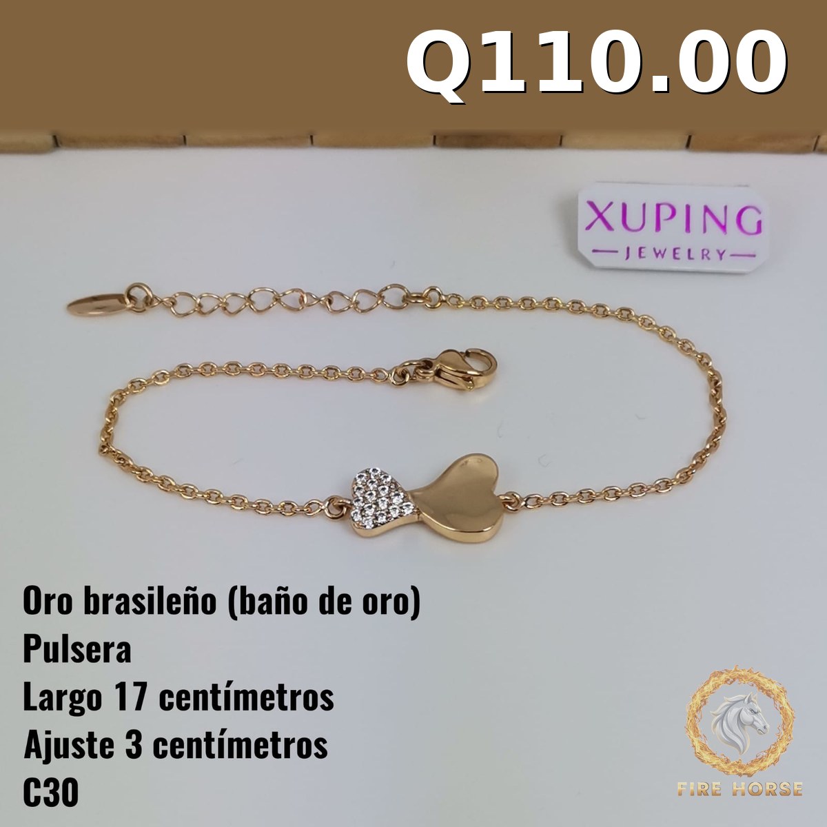 Pulsera C-30 · Largo 17 cm