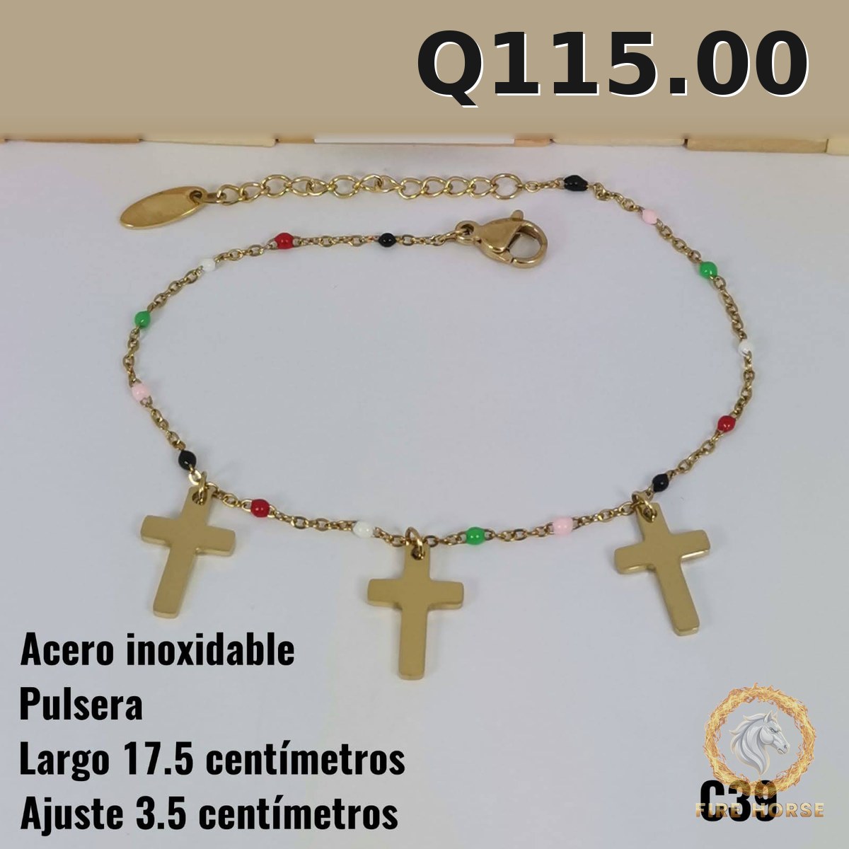 Pulsera C-39 · Largo 17.5 cm