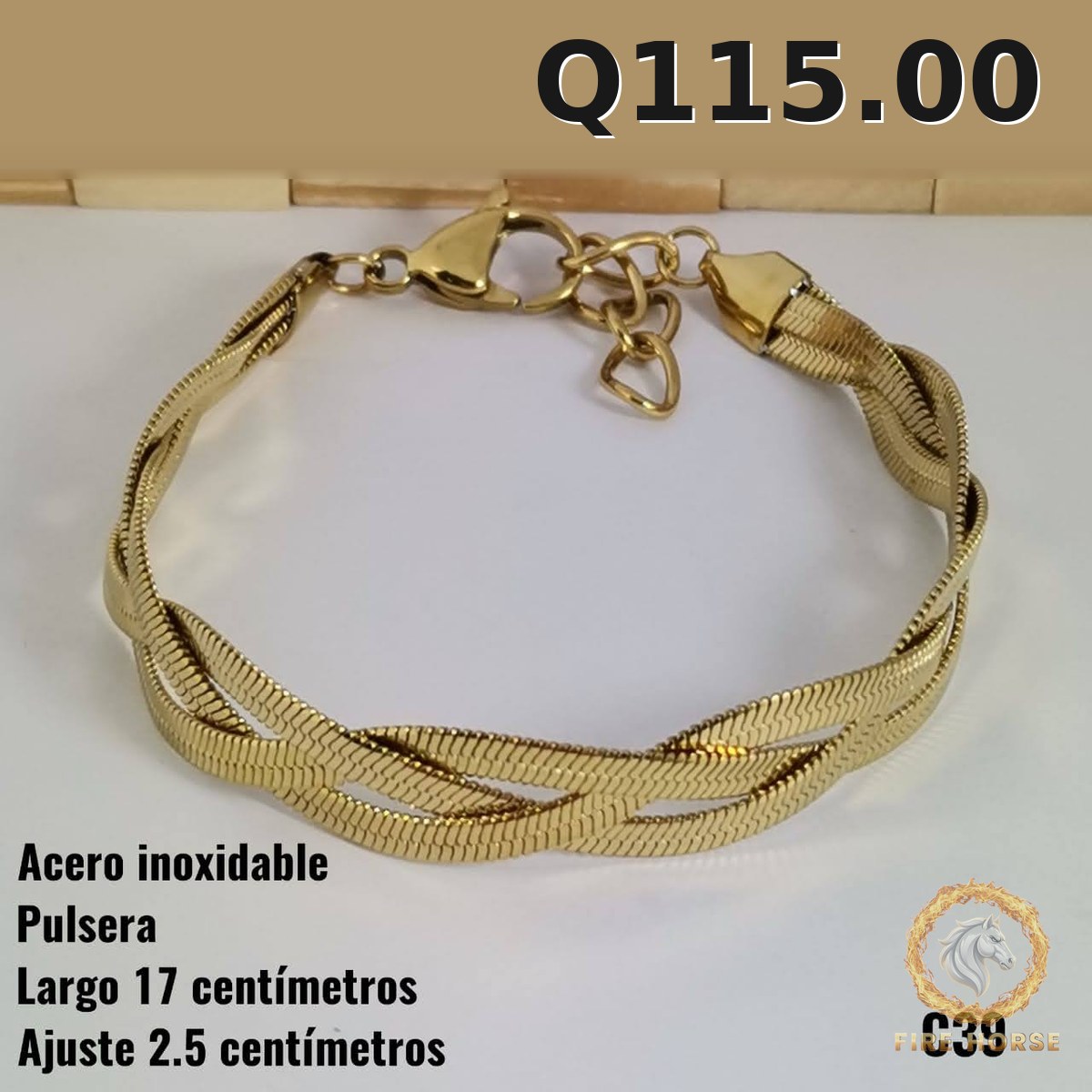 Pulsera C-39 · Largo 17 cm