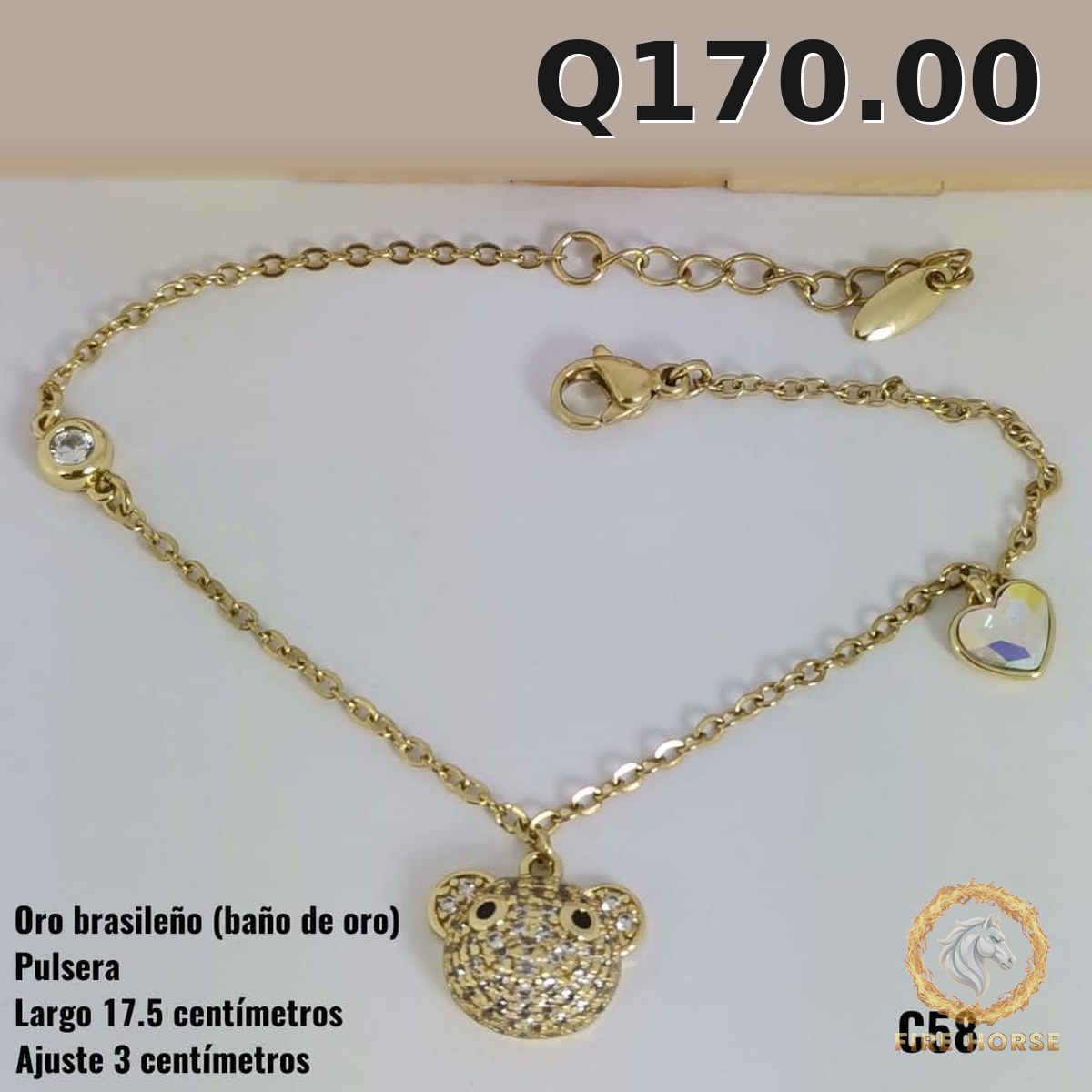 Pulsera C-58 · Largo 17.5 cm