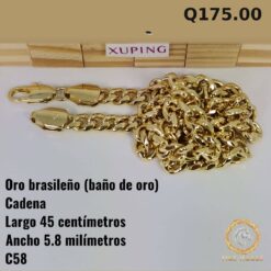Cadena C-58 · Largo 45 cm / Ancho 5.8 mm