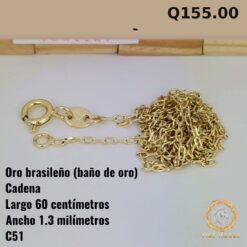 Cadena C-51 · Largo 60 cm / Ancho 1.3 mm