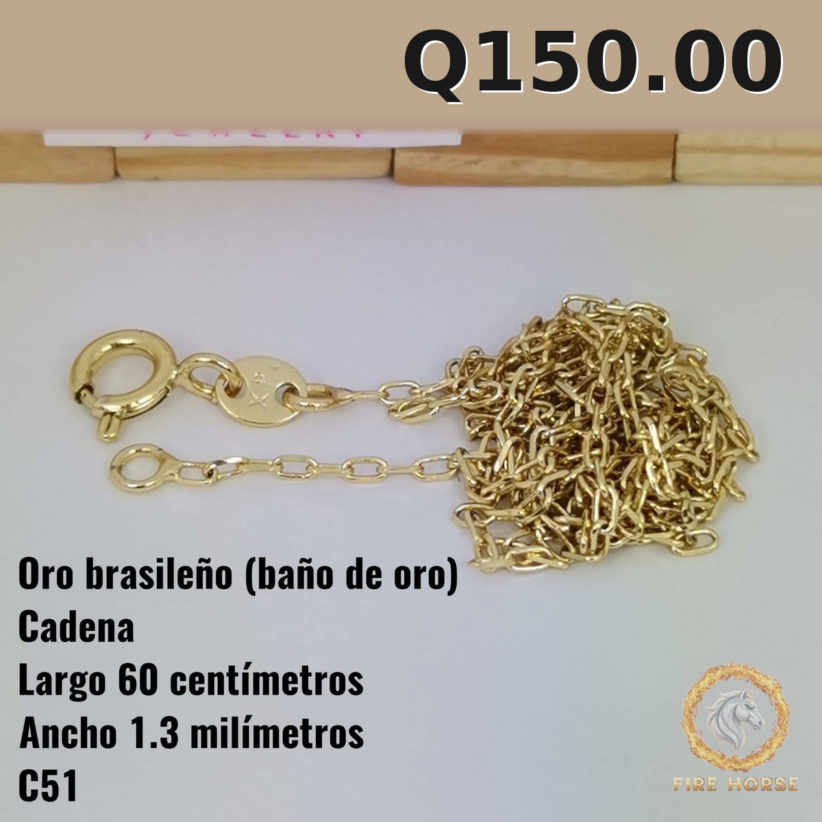 Cadena C-51 · Largo 60 cm / Ancho 1.3 mm
