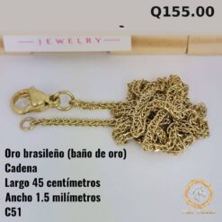 Cadena C-51 · Largo 45 cm / Ancho 1.5 mm