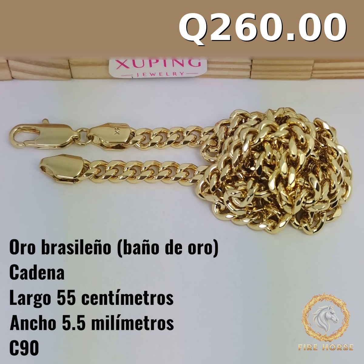 Cadena C-90 · Largo 55 cm / Ancho 5.5 mm