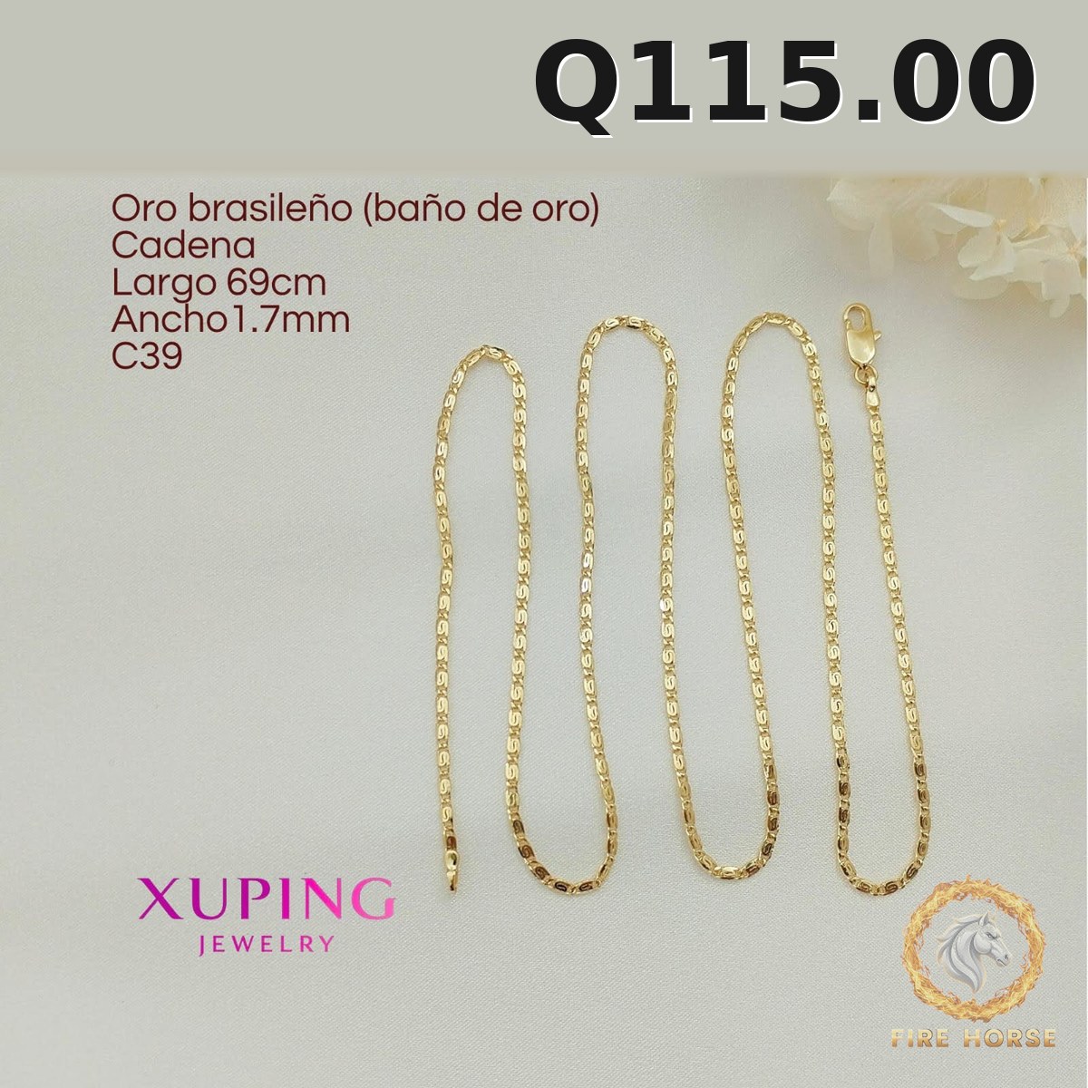 Cadena · Largo 69 cm