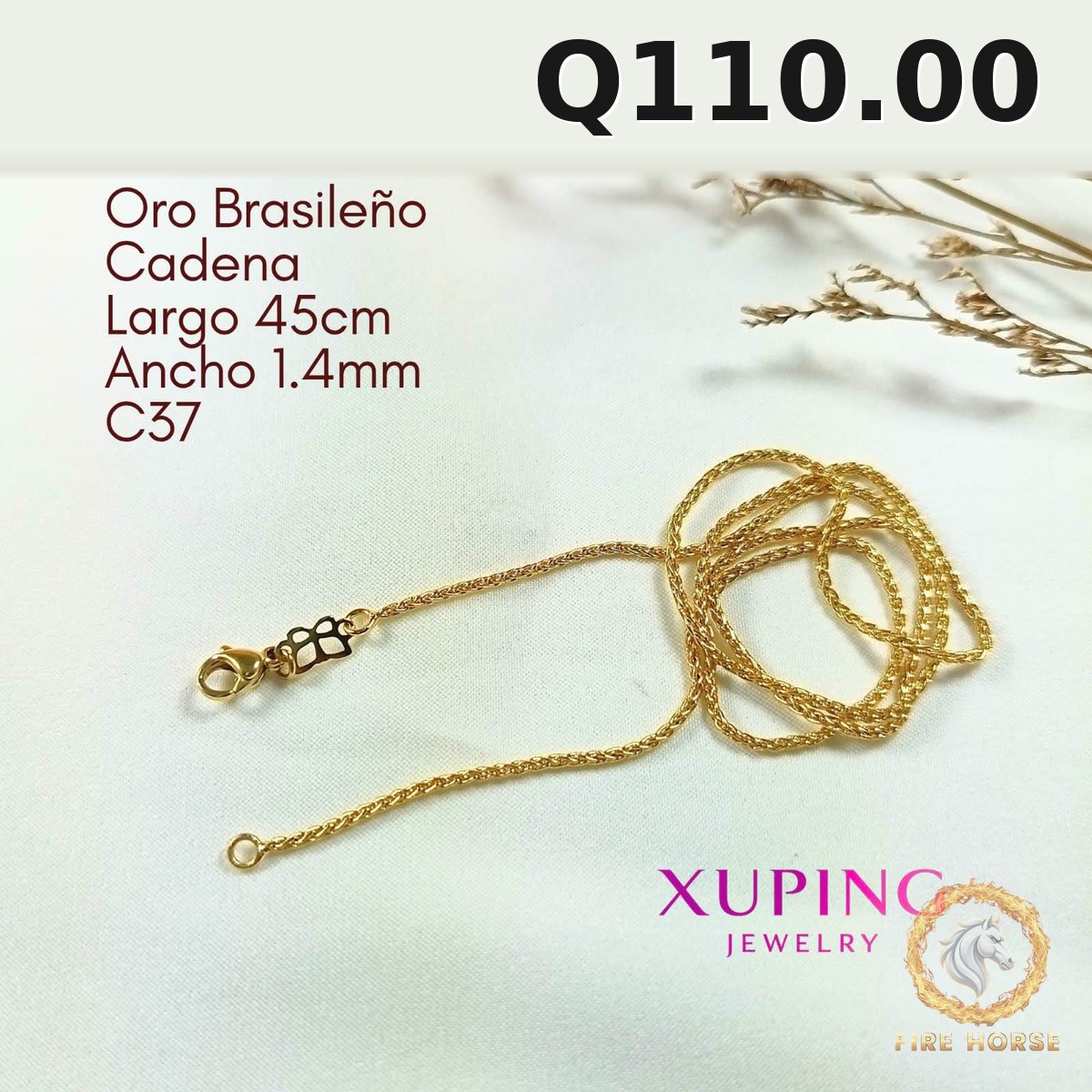 Cadena · Largo 45 cm / Ancho 1.4 mm