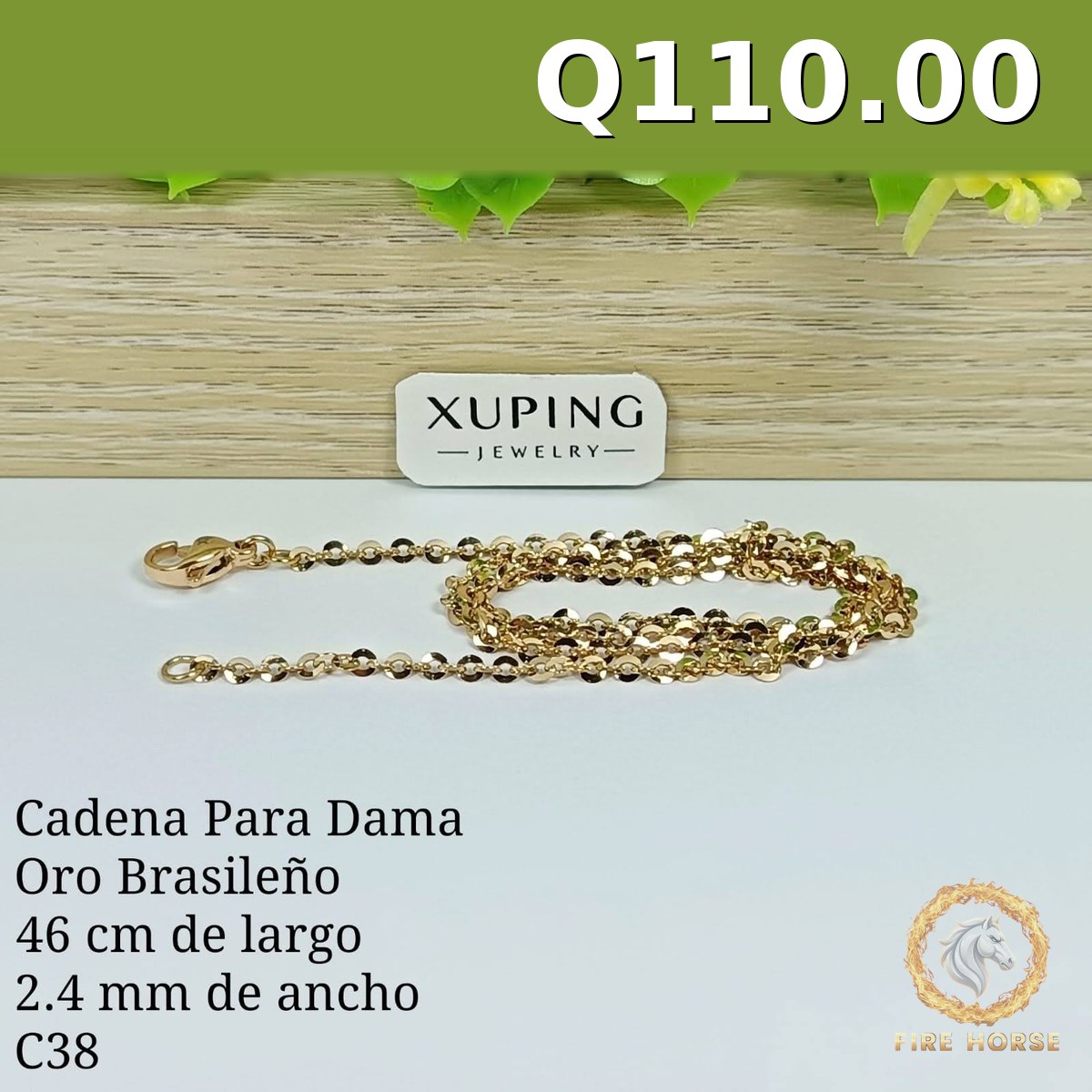 Cadena C-38 · Largo 2.4 mm