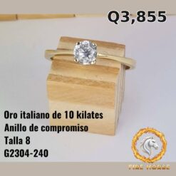 Anillo de compromiso de oro italiano 10k — G2304-240