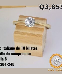 Anillo de compromiso de oro italiano 10k — G2304-240