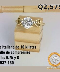 Anillo de compromiso de oro italiano 10k — G1537-160