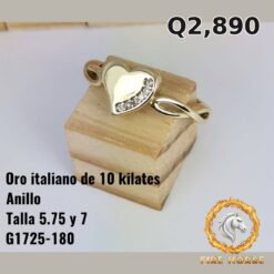 Anillo de oro italiano 10k — G1725-180