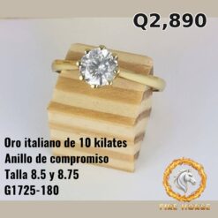 Anillo de compromiso de oro italiano 10k — G1725-180
