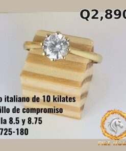 Anillo de compromiso de oro italiano 10k — G1725-180