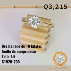 Anillo de compromiso de oro italiano 10k — G1920-200