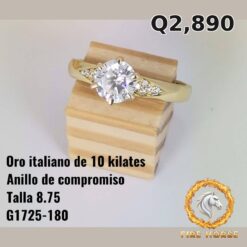 Anillo de compromiso de oro italiano 10k — G1725-180