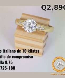 Anillo de compromiso de oro italiano 10k — G1725-180