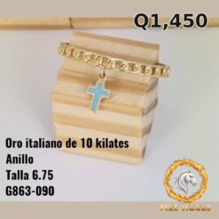 Anillo de oro italiano 10k — G863-090