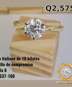 Anillo de compromiso de oro italiano 10k — G1537-160