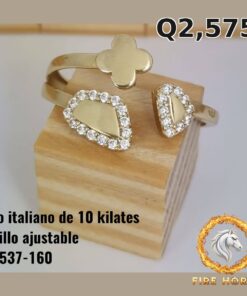 Anillo ajustable de oro italiano 10k — G1537-160