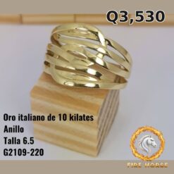 Anillo de oro italiano 10k — G2109-220