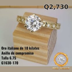 Anillo de compromiso de oro italiano 10k — G1630-170