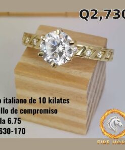 Anillo de compromiso de oro italiano 10k — G1630-170