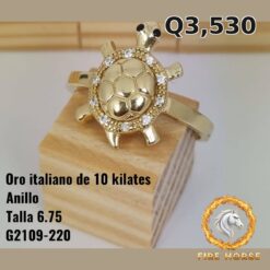 Anillo de oro italiano 10k — G2109-220
