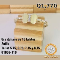 Anillo de oro italiano 10k — G1056-110