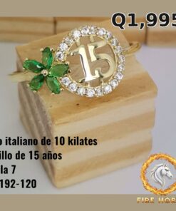 Anillo de 15 años de oro italiano 10k — G1192-120