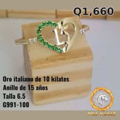 Anillo de 15 años de oro italiano 10k — G991-100