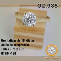 Anillo de compromiso de oro italiano 10k — G1784-180