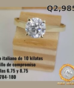 Anillo de compromiso de oro italiano 10k — G1784-180
