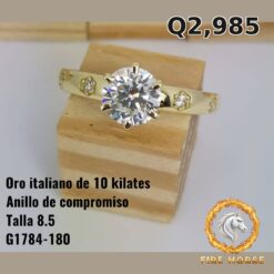 Anillo de compromiso de oro italiano 10k — G1784-180