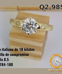 Anillo de compromiso de oro italiano 10k — G1784-180