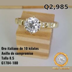 Anillo de compromiso de oro italiano 10k — G1784-180