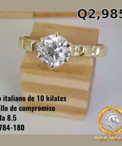 Anillo de compromiso de oro italiano 10k — G1784-180