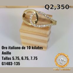 Anillo de oro italiano 10k — G1403-135