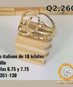 Anillo de oro italiano 10k — G1351-130