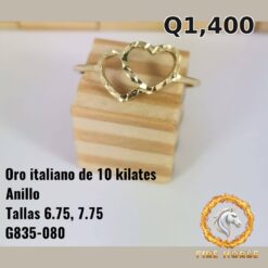 Anillo de oro italiano 10k — G835-080