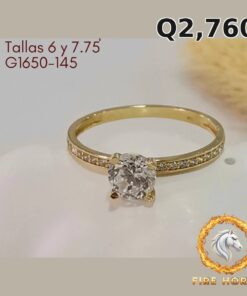 Anillo de compromiso de oro italiano 10k — G1650-145