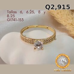 Anillo de compromiso de oro italiano 10k — G1741-153