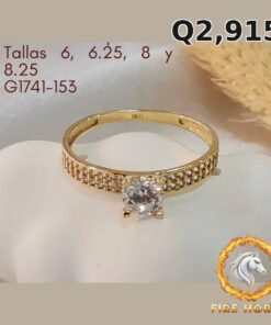 Anillo de compromiso de oro italiano 10k — G1741-153