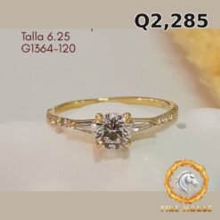 Anillo de compromiso de oro italiano 10k — G1364-120