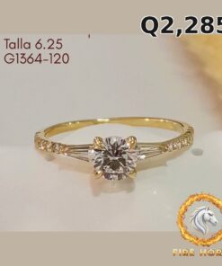 Anillo de compromiso de oro italiano 10k — G1364-120