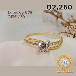 Anillo de compromiso de oro italiano 10k — G1351-130