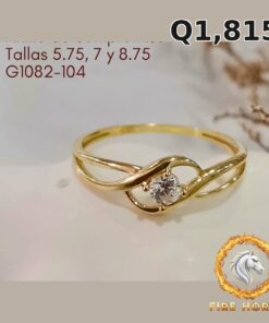Anillo de compromiso de oro italiano 10k — G1082-104