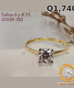 Anillo de compromiso de oro italiano 10k — G1039-100